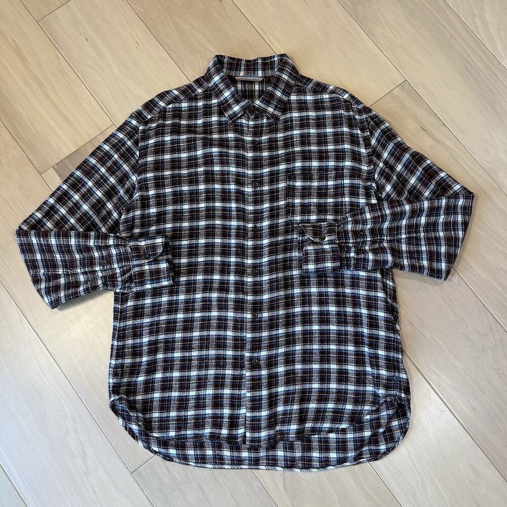 45 RPM Flannel Button Up Shirt Long Sleeve Men’s Small